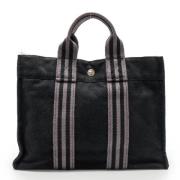 Pre-owned Canvas totes Hermès Vintage , Black , Dames