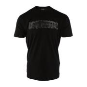 Zwarte Katoenen Heren T-shirt Dsquared2 , Black , Heren