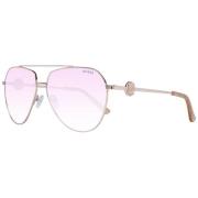 Roségoud Dames Zonnebril Aviator Gradient Guess , Yellow , Dames