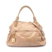 Pre-owned Leather handbags Miu Miu Pre-owned , Beige , Dames