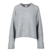 Merino Wolmix Gebreide Trui Sun68 , Gray , Dames