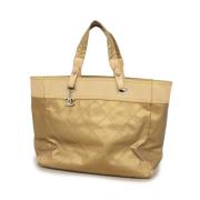 Pre-owned Canvas chanel-bags Chanel Vintage , Beige , Dames