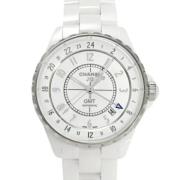 Pre-owned Fabric watches Chanel Vintage , White , Dames