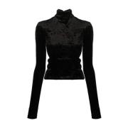 Zwarte Top met Stijl Pinko , Black , Dames