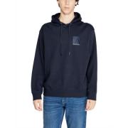 Blauwe Logo Hoodie Truien Emporio Armani , Blue , Heren