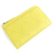 Pre-owned Leather wallets Chanel Vintage , Yellow , Dames