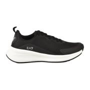 Sportieve Rubberen Sneakers Emporio Armani EA7 , Black , Dames