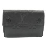 Pre-owned Leather wallets Louis Vuitton Vintage , Black , Dames