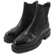 Pre-owned Leather boots Chanel Vintage , Black , Dames