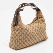 Pre-owned Canvas handbags Gucci Vintage , Beige , Dames