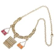 Pre-owned Metal necklaces Fendi Vintage , Yellow , Dames