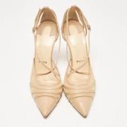 Pre-owned Leather heels Christian Louboutin Pre-owned , Beige , Dames