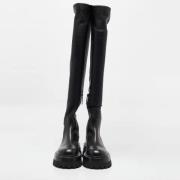 Pre-owned Leather boots Versace Pre-owned , Black , Dames