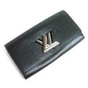 Pre-owned Leather wallets Louis Vuitton Vintage , Black , Dames