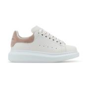 Witte leren sneakers met roze suède hiel Alexander McQueen , White , D...