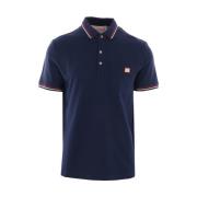 Blauw Poloshirt met VLogo Patch Valentino Garavani , Blue , Heren