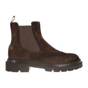 Donkerbruine Heren Blokkade Schoenen Santoni , Brown , Heren