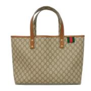 Pre-owned Canvas gucci-bags Gucci Vintage , Beige , Dames