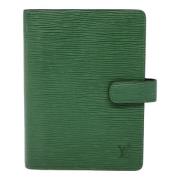 Pre-owned Leather home-office Louis Vuitton Vintage , Green , Dames