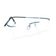 Moderne Zonnebril Zwarte Frame Silhouette , Blue , Unisex