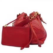 Pre-owned Leather chanel-bags Chanel Vintage , Red , Dames