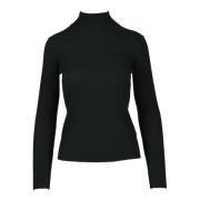 Luxe Cashmere Wol Trui Absolut Cashmere , Black , Dames