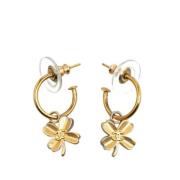 Pre-owned Metal earrings Chanel Vintage , Yellow , Dames