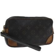 Pre-owned Canvas clutches Louis Vuitton Vintage , Brown , Dames