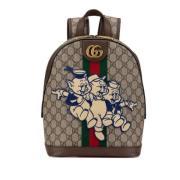 Pre-owned Canvas backpacks Gucci Vintage , Brown , Dames