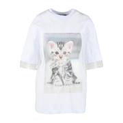 T-Shirts Msgm , White , Dames