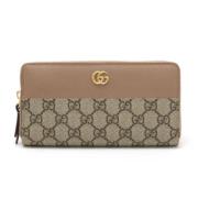 Pre-owned Canvas wallets Gucci Vintage , Beige , Dames