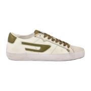 Leren Sneakers met Rubberen Zool Diesel , White , Heren