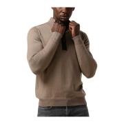 Heren Clifden Halfzip Sweater Vest Butcher of Blue , Beige , Heren