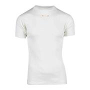 Katoenen T-shirt met Unieke Stijl Maison Margiela , White , Heren