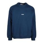 Katoenen Sweatshirt Msgm , Blue , Heren