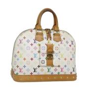 Pre-owned Canvas handbags Louis Vuitton Vintage , White , Dames