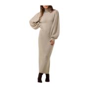 Beige Midi Jurk Dorla Ibana , Beige , Dames