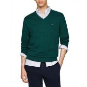 Groene Katoen Kasjmier Trui Tommy Hilfiger , Green , Heren