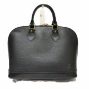 Pre-owned Leather handbags Louis Vuitton Vintage , Black , Dames