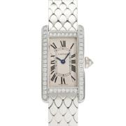 Pre-owned White Gold watches Cartier Vintage , White , Dames