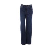 Blauwe Straight Leg Jeans TotêMe , Blue , Dames