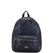 Pre-owned Leather backpacks Coach Pre-owned , Blue , Dames