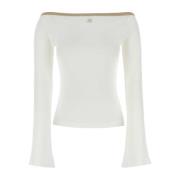 Klassiek Wit Katoenen T-Shirt Courrèges , White , Dames