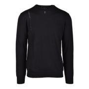 Merino Wol Trui John Richmond , Black , Heren