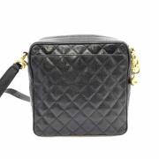 Pre-owned Leather chanel-bags Chanel Vintage , Black , Dames