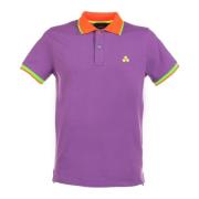 Polo Shirt met Korte Mouwen en Logo Peuterey , Purple , Heren