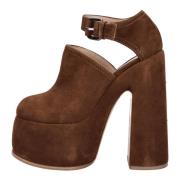 Met hak Bruin Casadei , Brown , Dames