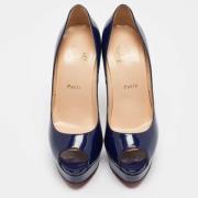 Pre-owned Fabric heels Christian Louboutin Pre-owned , Blue , Dames