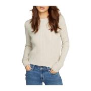 Beige Cable Trui Tommy Jeans , Beige , Dames