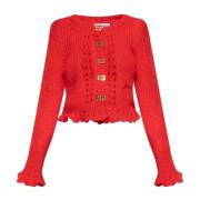 Mohair cardigan Ganni , Red , Dames